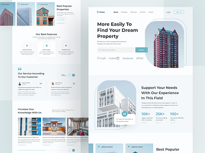 Real Estate Homepage apartement architecture building design exploration home homepage house landing page properties property real estate residence ui uiux web web design website
