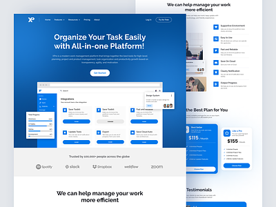 XPro - Task Management Landing Page