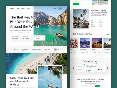 Travel Agency Landing Page by Andri Prasetia for SLAB Design Studio on ...