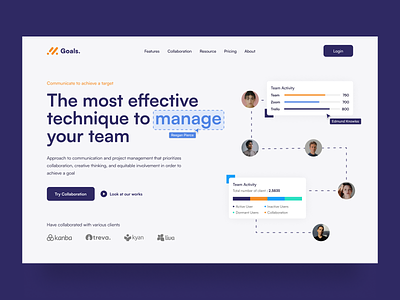 Team Management Landing Page