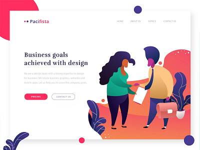 Exploration : Header Illustration for design service website business design team studio header illustration uiux