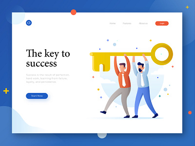 Header illustration for entrepreneur theme website entrepreneur header illustration isometric landing page uiux