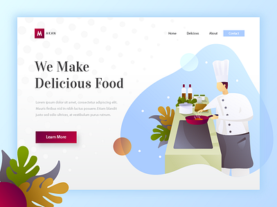 Makan - Hero illustration for cooking website by Andri Prasetia for ...