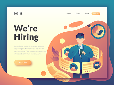 illustration for job vacancy website