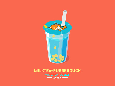Milktea+Rubberduck Design icon illustration milktea mingren rubberduck ui