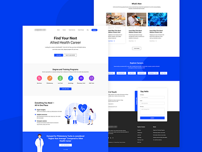 Health Career Site career design homepage design medical web design webdesign
