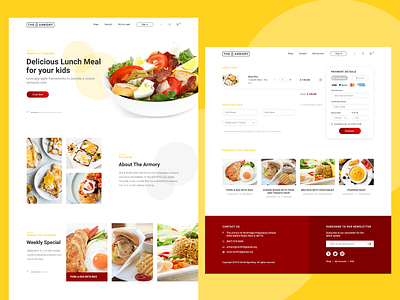 The Armory cafeteria checkout design food homepage design monthly food order school school food web design web design webdesign website website design