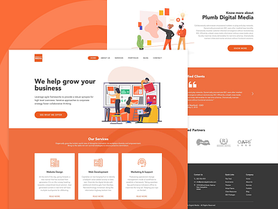 Plumb Digital design digital agency home page home page design logo logo design ui design web web design web design webdesign website website design