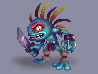 Murloc art drawing ipad monster murloc procreate render warcraft wow