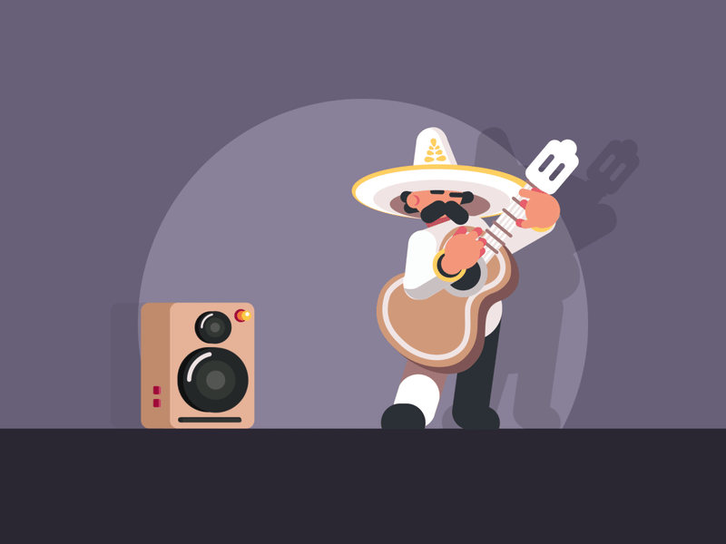 Mexican Musicians Animation animation after effects design dribbble shot flat illustration loop animation motion graphics vector