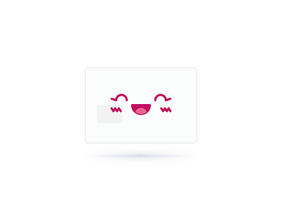 Card blush card cute icon vector