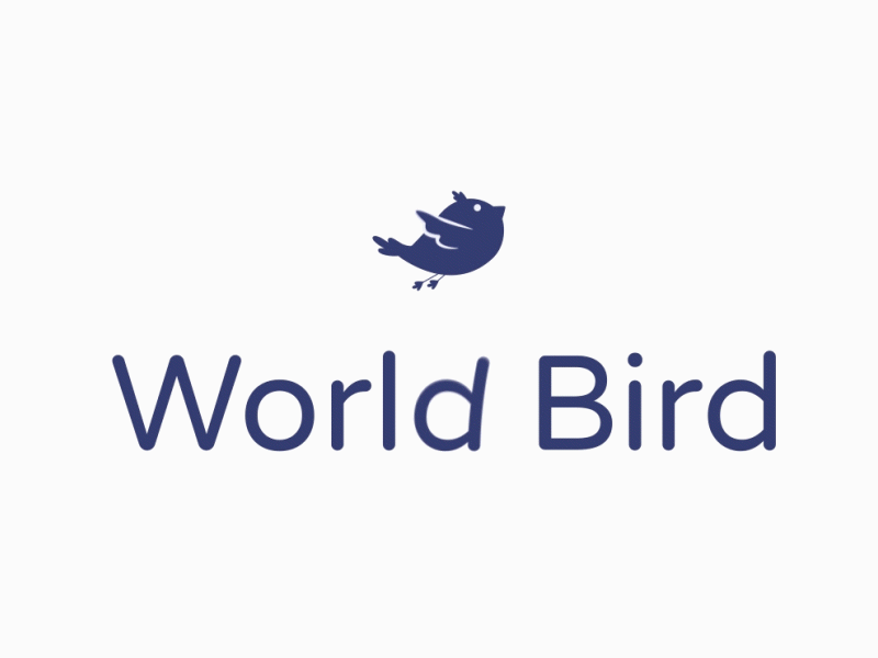 World bird - Logo animation animated animation animation 2d app bird character element game illustration logo logodesign nature save world site sites ui uiux