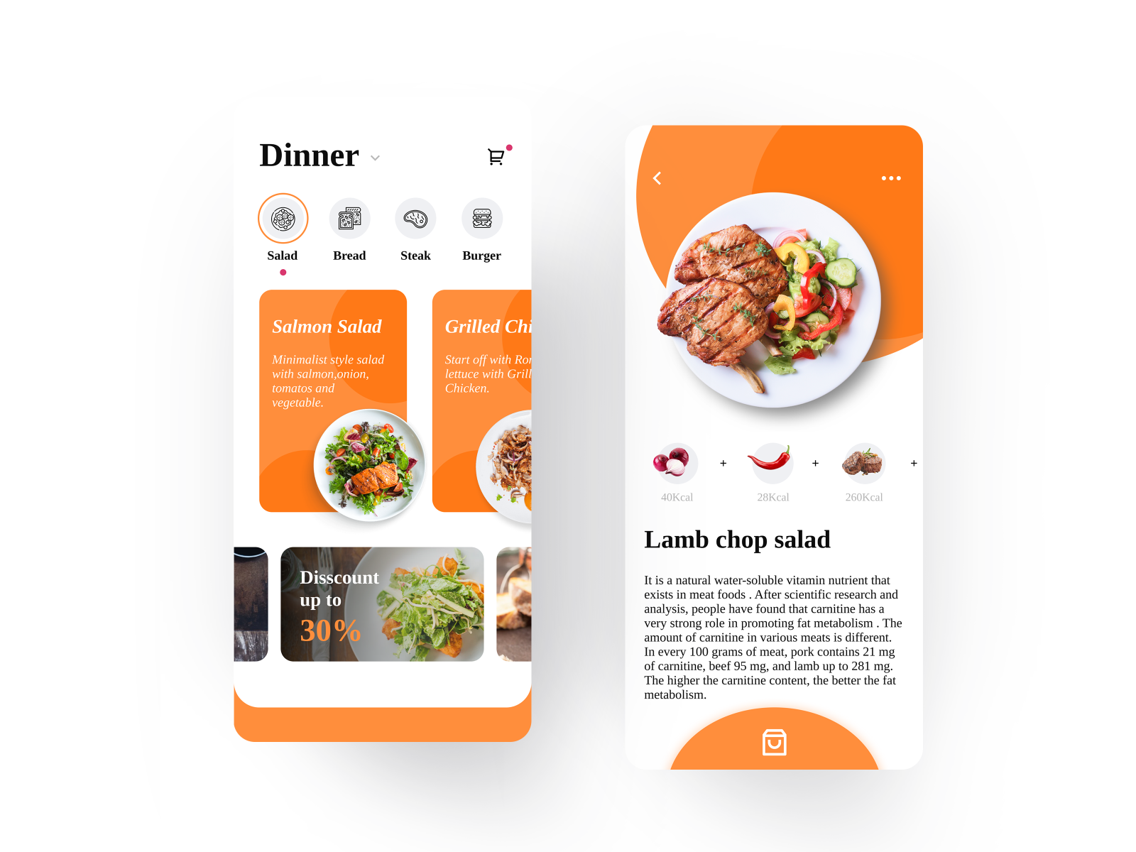 Salad ui design by Lauram on Dribbble