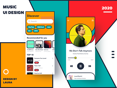 Music UI Design memphis music page ui uidesign