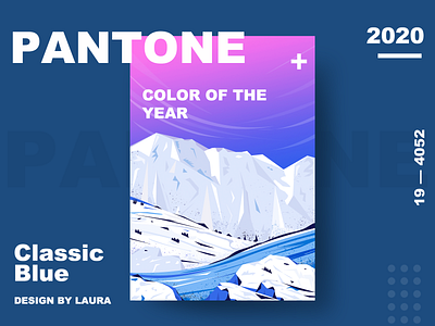 Pantone2020 2020 blue design iceland illustraion mountains pantone