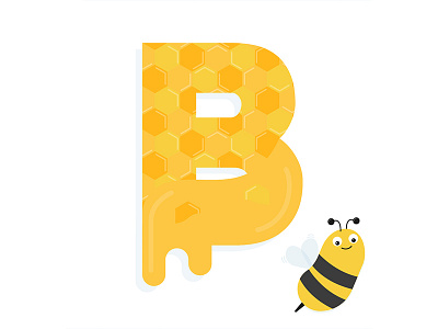 36 Days of Type: B 36dayoftype 36days b bee design honey illustration illustrator type typography