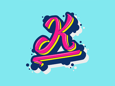 36 Days of Type: K 36days k 36daysoftype design graffiti illustration illustrator letter lettering type typography