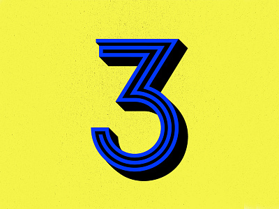 36 Days of Type: 3 36days 3 36daysoftype 3d design illustration illustrator letter lettering numbers texture type typography