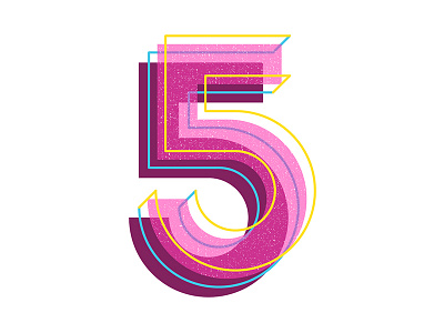 36 Days of Type: 5 36days 5 36daysoftype design illustration illustrator layers letter lettering numbers type typography