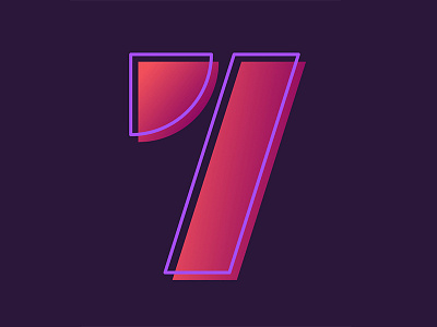 36 Days of Type: 7 36days 7 36daysoftype design geometric gradient illustration illustrator letter lettering numbers shapes type typography