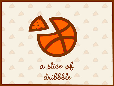 A slice Of dribbble first hello pizza welcome
