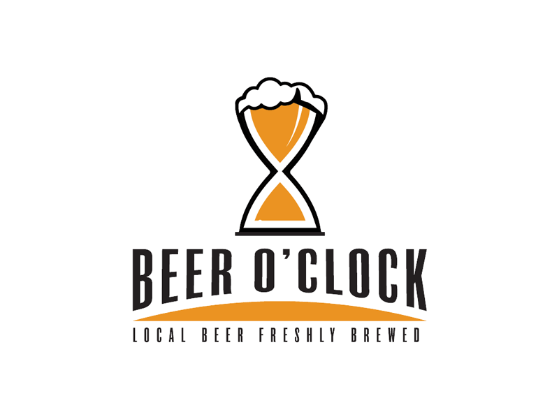 Logo Design Beer O Clock animation beer branding gif logo