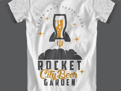 T-shirt Design and Logo beer branding clouds logo restaurant rocket