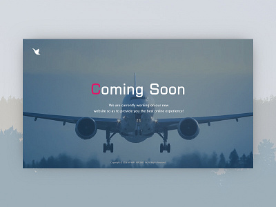 Coming soon airline coming landingpage soon ui ux website