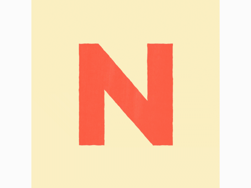 N ~ 36 Days of Type 07 36days 36daysoftype 36daysoftype07 after effects animation letter loop motion motion graphics negative no vector