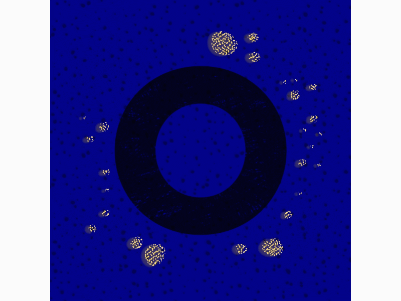 O ~ 36 Days of Type 07 36days 36daysoftype 36daysoftype07 after effects animation letter loop moon motion motion graphics o orbit planets sky space vector
