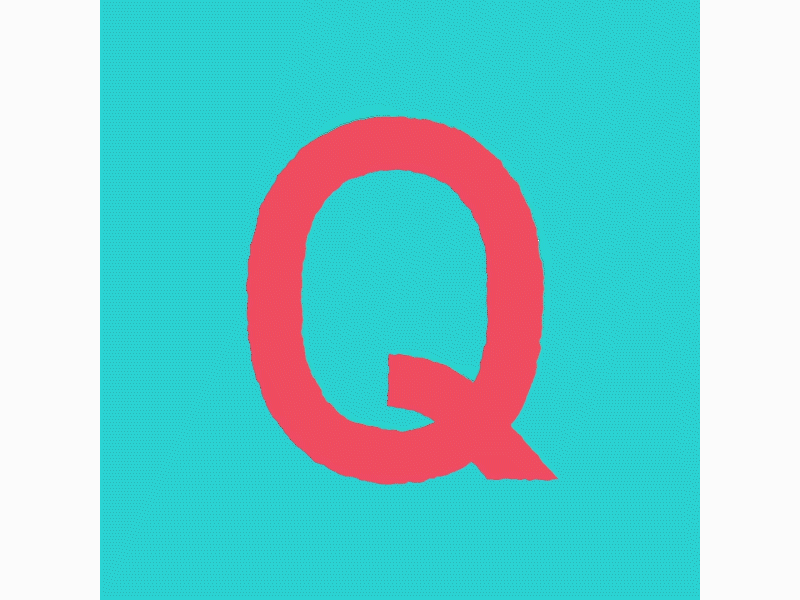Q ~ 36 Days of Type 07 36dayoftype 36days 36daysoftype07 after effects animation letter loop motion motion graphics q questions vector