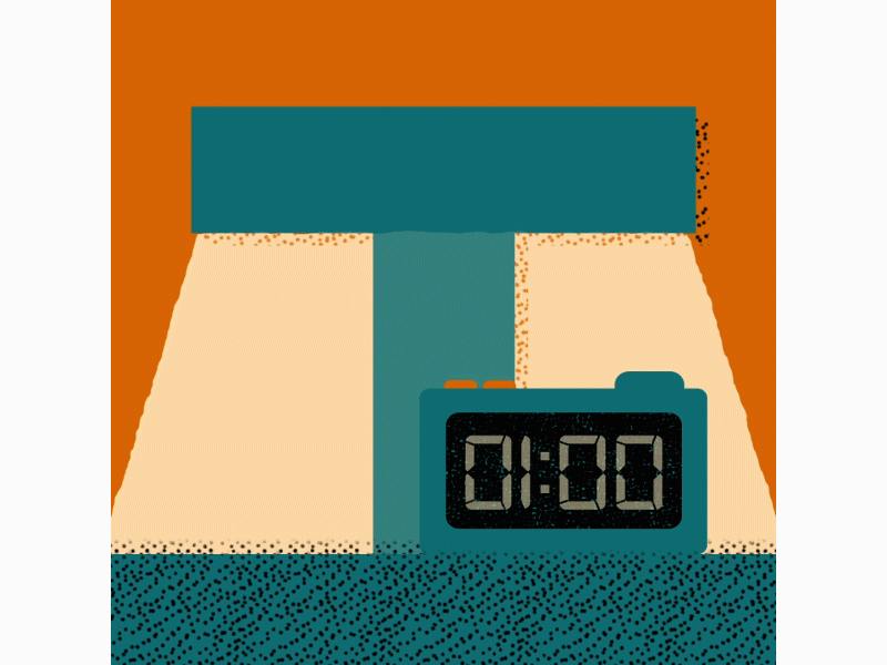 T ~ 36 Days of Type 07 36days 36daysoftype 36daysoftype07 after effects animation clock day hour hours lamp letter life light loop motion motion graphics night t time vector