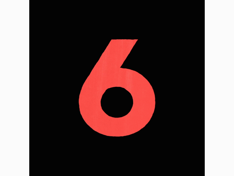 6 ~ 36 Days of Type 07 36days 36daysoftype 36daysoftype07 after effects animation letter loop motion motion graphics number six