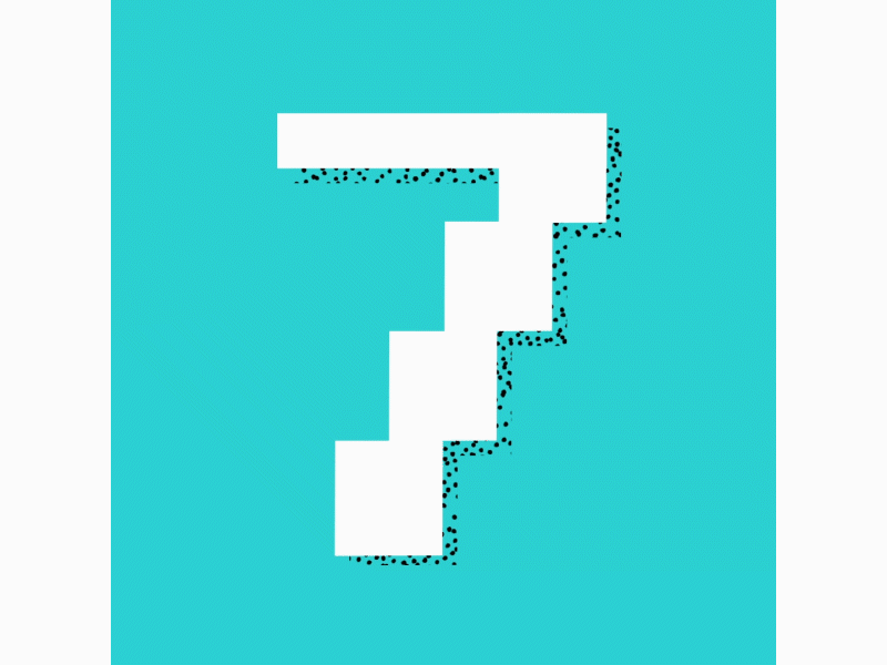 7 ~ 36 Days of Type 07 36days 36daysoftype 36daysoftype07 after effects animation letter loop motion motion graphics number seven steps vector