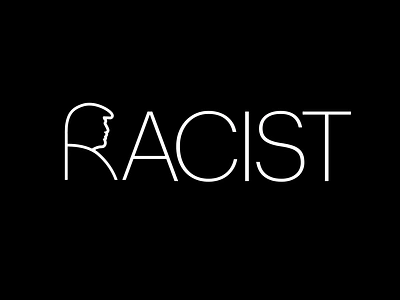 Stand Against Racism black white blacklivesmatter design graphic design icon logo minimal racism trump typography