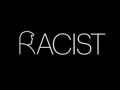 Stand Against Racism black white blacklivesmatter design graphic design icon logo minimal racism trump typography