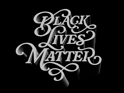 Black Lives Matter 3d black and white blacklivesmatter branding graphic design icon typography usa vector