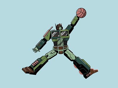 Air Prime - Atmos atmos autobot basketball graphic design illustration optimus prime robot sneakers transformers vector