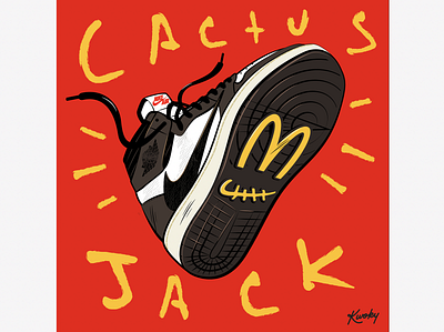 McCactus Air Jordan 1 air jordan cactus graphic design illustration nike sneaker sneakerhead travis scott vector