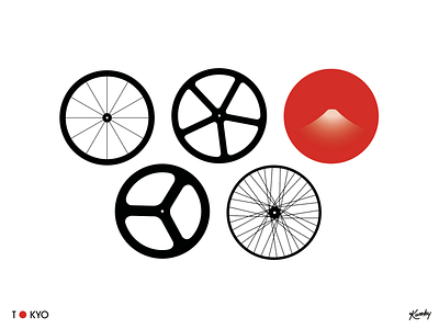 Tokyo 2020 Olympics - Icons - Track Cycling branding cycling design flat graphic design icon illustration japan logo minimal olympics tokyo vector wheels