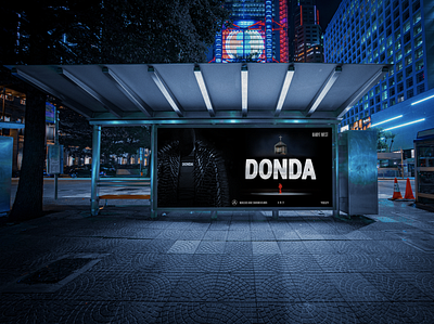 Donda - Movie Poster advertising busstop donda graphic design hip hop kanye kanye west moive poster movie poster rap music