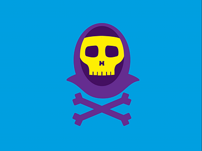 Masters of the Universe - Skeletor 2d blue character clean design faces flat graphic design icon illustration logo minimal portrait skull vector