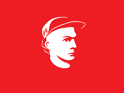 Niki Lauda - Icon character clean design faces flat graphic design icon illustration minimal portrait red vector