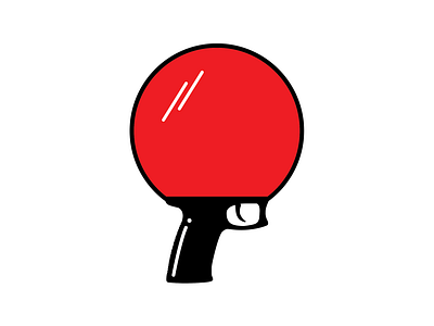 Ping Pong Gun 2d black clean design flat graphic design gun icon illustration logo minimal pingpong vector weapon