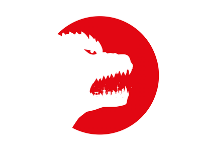 Godzilla - Poster Design 2d character clean design flat godzilla graphic design illustration minimal red vector