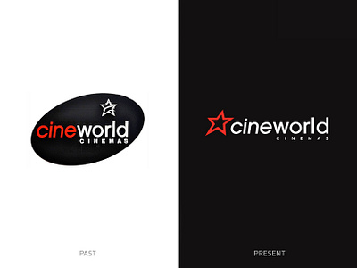 Cineworld - Logo Refresh 2d branding clean design flat graphic design icon logo minimal movie rebranding star vector