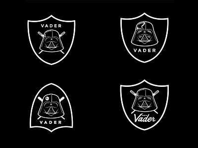 Darth Vader x Raiders Logo - Exploration 2d branding clean design graphic design logo minimal raiders sports sports logo starwars