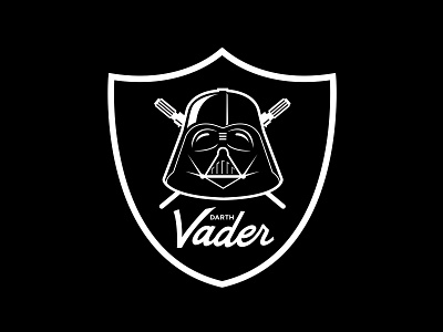 Darth Vader x Raiders Logo 2d branding character darthvader design faces flat graphic design icon logo maythe4thbewithyou minimal raiders sports logo starwars