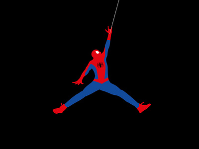 Air Spiderman 2d air jordan character flat graphic design illustration jumpman nike spiderman vector