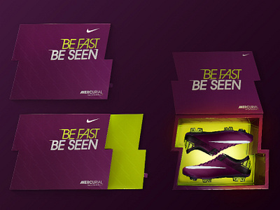 Nike Mercurial - Packaging branding design football graphic design neon neon lights nike package design packaging print design